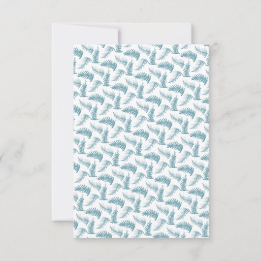 冬の常緑樹の葉の水色は灰色の青 出欠カード (裏面)