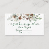 冬の常緑樹はキャンディーの数を推測する エンクロージャーカード (正面)