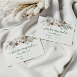 冬の常緑樹はキャンディーの数を推測する エンクロージャーカード