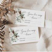 冬の常緑樹は何個のキスブライダル エンクロージャーカード