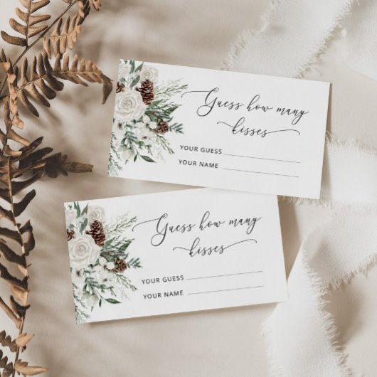 冬の常緑樹は何個のキスブライダル エンクロージャーカード