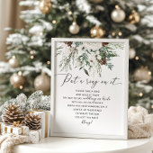 冬の常緑樹は、そのゲームにリングを置いた ポスター