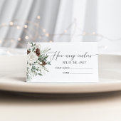 冬の常緑樹は、キャンディカードの数を推測する エンクロージャーカード