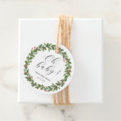 冬の常緑樹オ赤ちゃんシャワー フェイバータグ (インサイチュ)