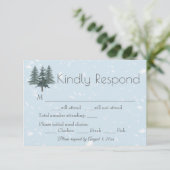 冬の常緑結婚松 出欠カード (スタンド正面)