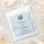 冬の常緑結婚雪 フェイバーバッグ (クリップ留めされた状態)