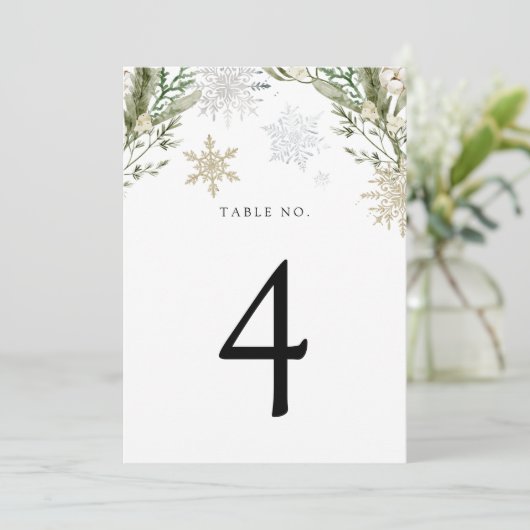 冬の常緑雪片テーブル番号 プログラム (スタンド正面)
