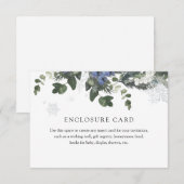 冬の常緑青い囲みカード エンクロージャーカード (正面/裏面)