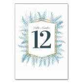 冬の常緑青松アートウェディング テーブルナンバー (正面)