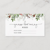 冬の常緑　キスの数を当てて　ウェディング エンクロージャーカード (正面)
