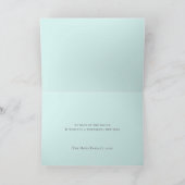 冬の帽子とスカーフおもしろいかわいい水色 シーズンカード (内部)