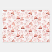 冬の帽子とミッテンス ラッピングペーパーシート (正面3)