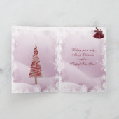 冬の帽子のクリスマスカードを持つおもしろいなキリン シーズンカード (内部)