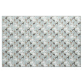 冬の帽子の北極の動物クリスマス ファブリック (ファットクウォーター)