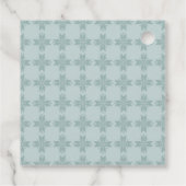 冬の帽子の北極の動物クリスマス フェイバータグ (裏面)