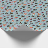 冬の帽子のCoonhoundの包装紙 ラッピングペーパー (角)