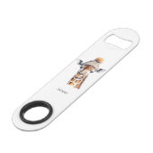 冬の帽子をかぶったキリンはカスタマイズ可能 スピード栓抜き (正面アングル)