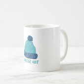 冬の帽子をかぶったマグカップ コーヒーマグカップ (正面右)