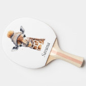 冬の帽子を着用してカスタマイズ可能なポスター 卓球ラケット (横)