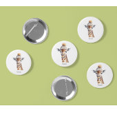 冬の帽子を着用してカスタマイズ可能なポスター 缶バッジ