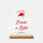 冬の帽子サンタベイビーシャワーカーズ＆ギフトサイン アクリルサイン (正面)