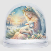 冬の平和に子羊とクリスマスエンジェル (正面)