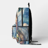 冬の平和に子羊とクリスマスエンジェル プリントバックパック (右)