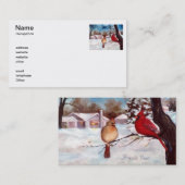 冬の平静の基本的な名刺 名刺 (正面/裏面)