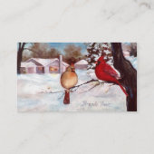 冬の平静の基本的な名刺 名刺 (裏面)