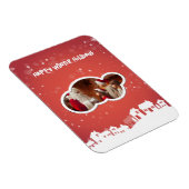 冬の幸せな休暇 マグネット (右側)