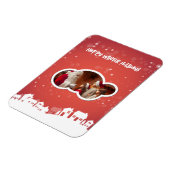 冬の幸せな休暇 マグネット (左側)