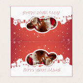 冬の幸せな休暇 名刺 (外部フラット)