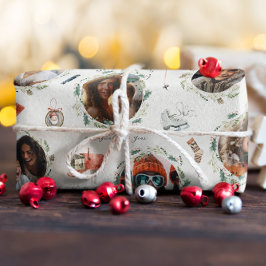 冬の幸せな瞬間 | 家族の写真クリスマス ラッピングペーパー