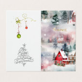 冬の幸せの休日の願いありがとう 名刺 (外部フラット)