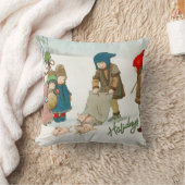 冬の幸せヴィンテージ クッション (ブランケット)