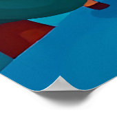 冬の幻想的なシーンでサンタ ポスター (角)