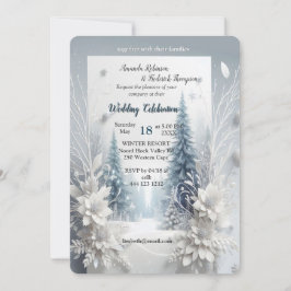 冬の幻想的な風景と氷の結晶を捉えたアート 招待状