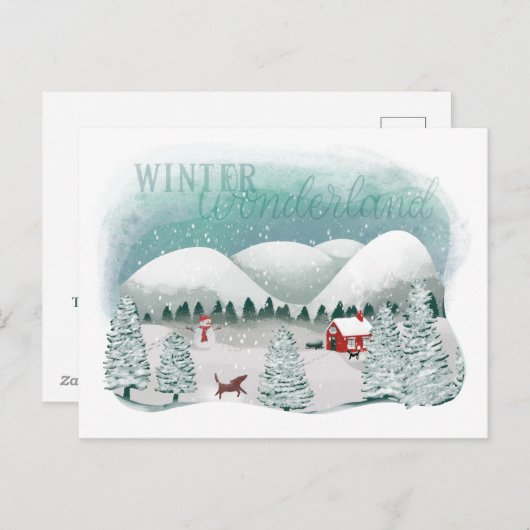 冬の幻想的な風景 シーズンポストカード (正面/裏面)