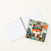 冬の幻想 – フワフワの帽子のキツネ ノートブック (内部)