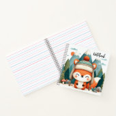 冬の幻想 – フワフワの帽子のキツネ ノートブック (内部)