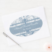 冬の庭のフローラの香りのろうそく 楕円形シール (封筒)