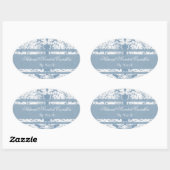 冬の庭のフローラの香りのろうそく 楕円形シール (シート)