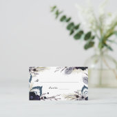 冬の庭園の結婚式エスコート座席表 プレイスカード (スタンド正面)