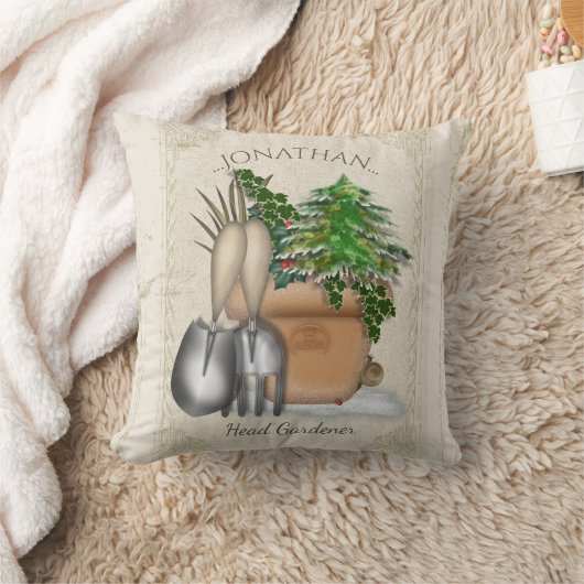 冬の庭師 クッション (ブランケット)