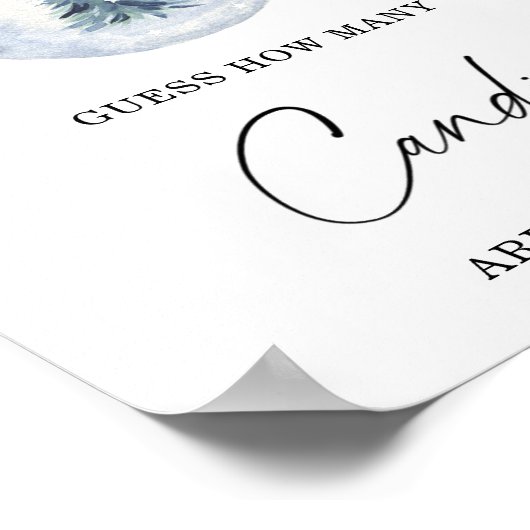 冬の弓の数を推測するキャンディーポスター ポスター (角)