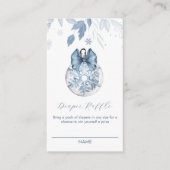 冬の弓の雪の花のオムツくじ ベビーシャワー エンクロージャーカード (正面)