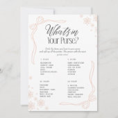 冬の弓トープあなたの財布の中に何が?ゲーム 招待状 (正面)