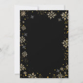 冬の弓ナッツクラッカー バレエ ベイビーシャワー スノーフレーク 招待状 (裏面)