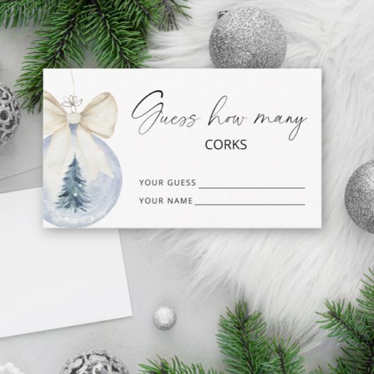 冬の弓ボール推測コークスブライダルゲームの数 エンクロージャーカード