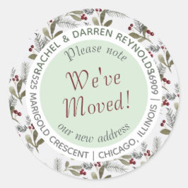 冬の引っ越しましたアドレス封筒用シール(20) ラウンドシール